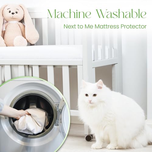 Next to Me Crib Mattress Protector 51x85cm – Waterproof Bamboo Fitted Cover – Soft Breathable Next to Me Mattress Protector – Hypoallergenic Baby Sheet for Cot Bed - Image 8