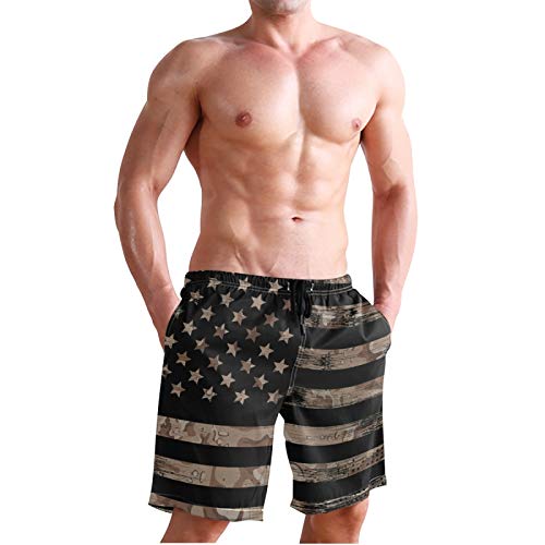 American USA Flag Men's Swim Trunks Board Shorts4