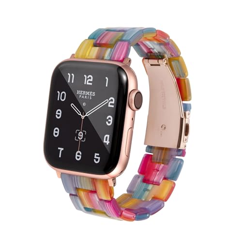 Bracelet en résine tortue pour Apple Watch toutes séries et tailles