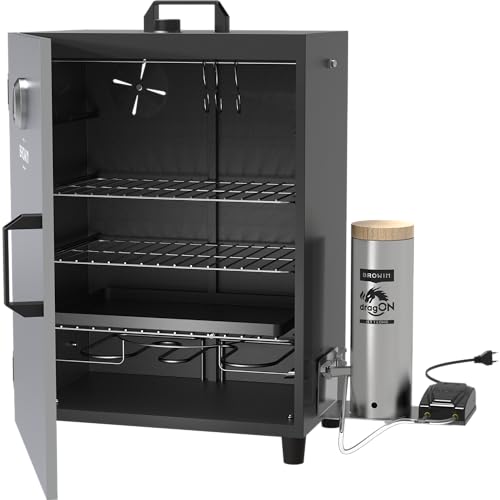 Browin Rauchgenerator DragON Jet 1 mit Pumpe 330143 | Kaltrauchgenerator aus Edelstahl | für jeden Räucherofen | innovative Düse | Perfekter Rauchgenuss für exquisite Geschmackserlebnisse