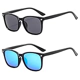SUERTREE Polarized Sunglasses Men, Retro Sun Glasses for Men Women, UV400 Protection for Driving Fis