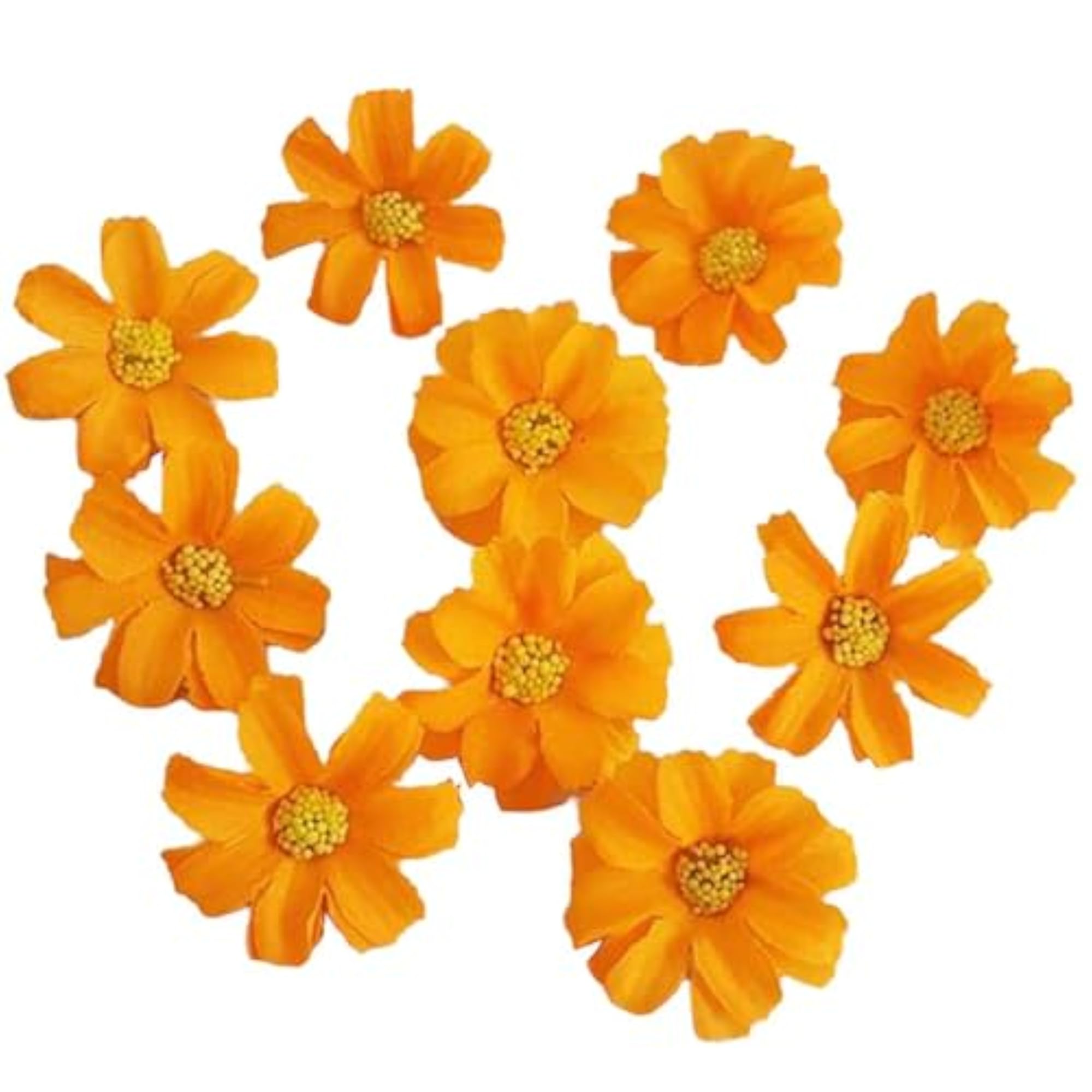 Artificial Flowers Orange Floral Wall Hanging Decoration