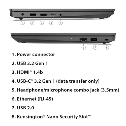 Image of Lenovo V15 G2 Laptop, 15.6 inch FHD Display, Free Microsoft Office 2021 with Lifetime License, Dual-core Intel Celeron N4500, 16GB RAM, 2TB SSD, Ethernet, 6.5 Hours Battery Life, Windows 11 Pro, Black