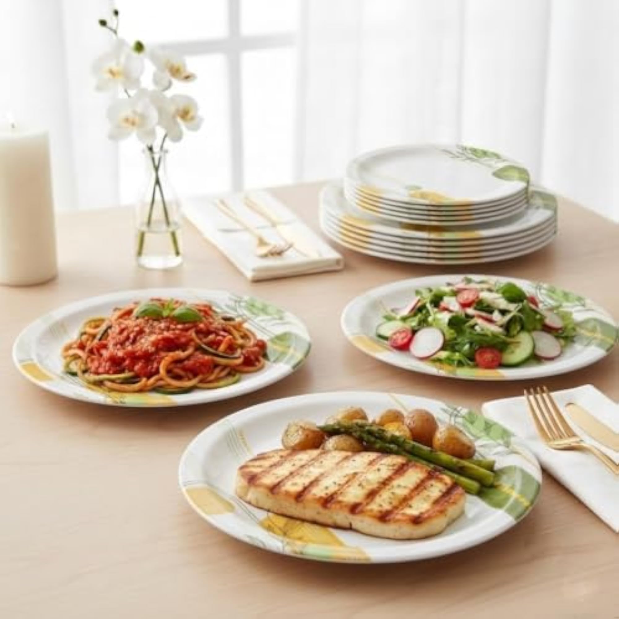 Melamine Quarter Plates | Round Half Plate Serving Set