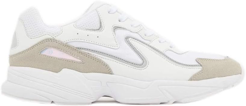 shoexpressMen's Textured Running Shoes with Lace-Up Closure White 7.5 Kids UK (20AW1010-M)