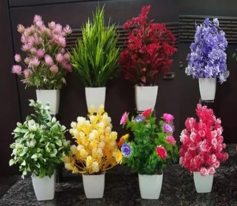 Artificial Flowers for Decoration with Pot Set of 8 ! Artificial Plants for Decoration of Home (B0BVJD6FJL) Amazon Price History, Amazon Price Tracker