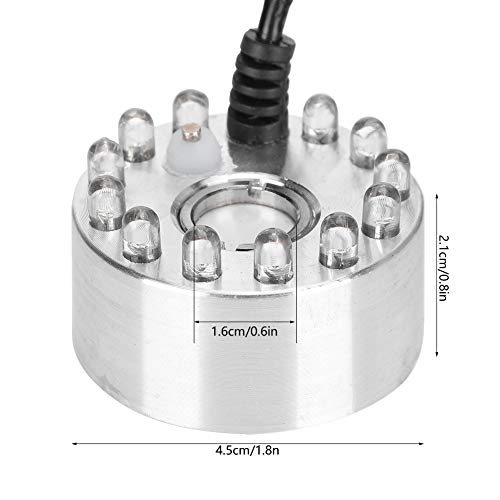 Atyhao Nebel Maker Dekoration Ornament Wasser Brunnen Fließendes Wasser Zerstäuber Luftbefeuchter Ultraschall 12 Lichter Mini Wasser Brunnen Nebel Maker (EU-Stecker 100-240V), Atyhaod0bn63ka8w-11