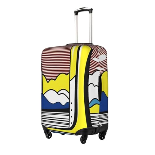Lichtenstein Style Medium Luggage Suitcase Cover.The cover does not include the suitcase itself, White2