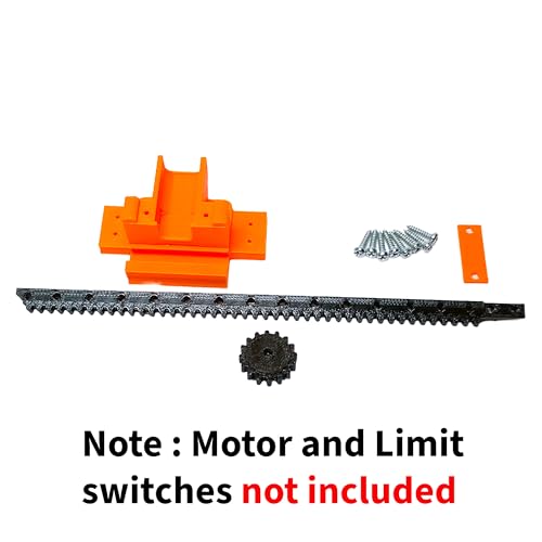 Image of N20 Rack and Pinion Linear Motion Kit with Adjustable Limit Points | 3D Printed Mini Linear Actuator for DIY Robotics and CNC Projects (Motor and Switch Not Included)