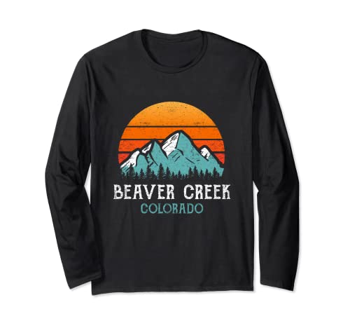 Vintage Beaver Creek Camicia Retro Maglia a Manica