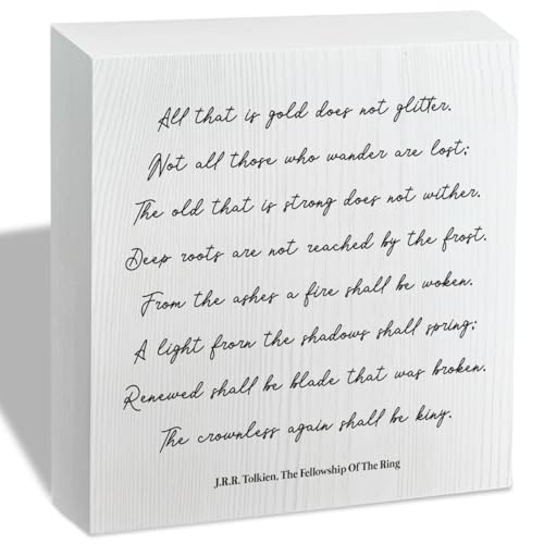 Lord Of The Ring, Inspirational Quotes Decor, Inspirational Desktop Art, Wood Box Decor Sign,...