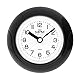 MPM Quality Design Badezimmer-Uhr aus Kunstoff, Quarz-Uhrwerk Sweep, 3-5 ATM Wasserdicht, Schwarz, Ø 135 mm, geeignet auch für Außenbereich und als Badezimmeruhr, Pooluhr, Küchenuhr