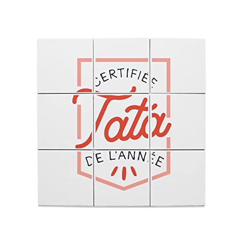 Carreaux céramique muraux de 15,2 x 15,2 cm : lot de 9 faïences décoratives carrées