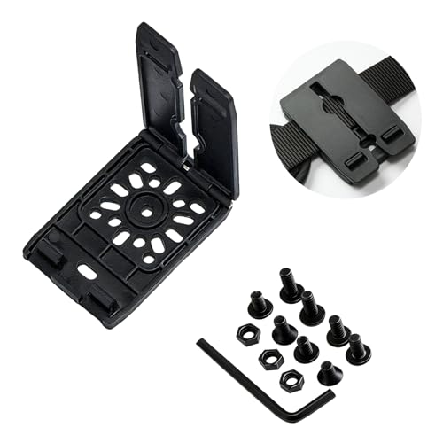 Molle Attachment Clips with Mounting Hardware for Vests, Backpacks, Holsters, Pouches, Locking Belt Clips Black (Style B-1pc)
