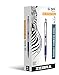 Zebra G-301 Stainless Steel Retractable Gel Pen, Medium Point, 0.7mm, Blue Ink, 12-Count