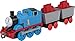 Thomas & Friends by Fisher-Price Collectible Toy Train, Small Die-Cast Mattel 80th Engine with Premium Deco & 2 Stock Cars with Red Crystal Cargo