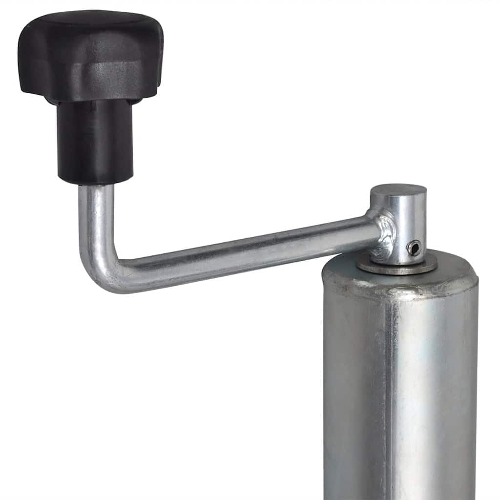 60 mm Schwerlast Stützrad klappbar aus verzinktem Stahl mit 200 mm Gummirad, höhenverstellbar 70-100 cm, geeignet für Anhänger, Trailer, PKW, Fahrzeug, Deichsel und Kupplung beim Transport