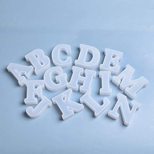 2.5 Inch 26 Pack English Alphabet Letter Mold - Silicone Mold for Resin Casting - Capital Letter Mold