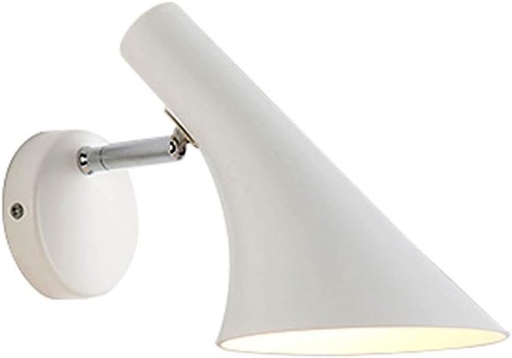 Light Fixtures - Modern Wall Light Adjustable Lampshade Swing arm Wall Sconces (Color : White)
