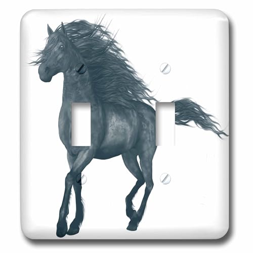 Interruptor de luz de caballo en 3D para decoración rústica infantil 2