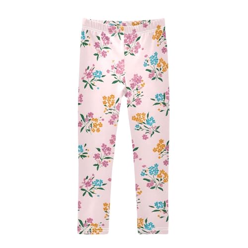 Gypsophila Flowers Girls Leggings Soft Stretch Workout Yoga Dance Pants for Kids Casual Tights