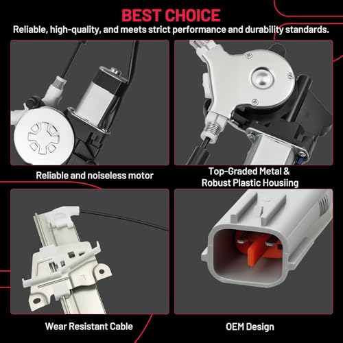 Image of BDFHYK 741-604 Power Window Regulator with Motor Front Left Compatible with Ford Escape 2001-2007, Mercury Mariner 2005-2007