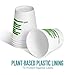 Perk Staples Compostable Paper Hot Cup, 10 Oz., White/Green, 50/Pack (PK56223) 4