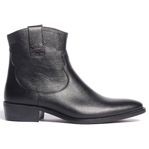 Carlos Santana Zappa Cowboy Boots for Men | Zipper Closure | Rubber Outsole & Cushion Comfort Footbed | Calfskin Leather Upper2