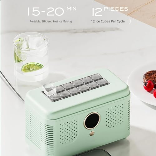 Mini Fabricadora de Hielo Portátil para Mesada Blanca miniatura 2
