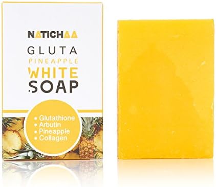 Glutathione & Pineapple Whitening Soap - For Natural Brightener & Reduce Dullness-Promote Skin Cells Renewal-Acquire A Radiant Skin Naturally -Antioxidant Properties - All Skin Types