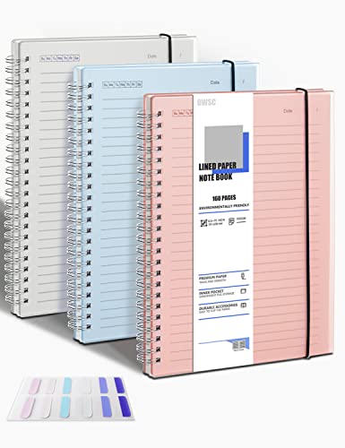 Journal intime et écriture grand format avec ce lot de 3 carnets lignés de 160 pages
