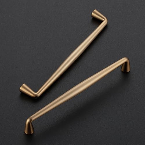 Image of Ravinte 10 Pack 6-1 /4 Inch Champagne Bronze Kitchen Cabinet Handles Solid Zinc Alloy Cabinet Pulls Cupboard Hardware Drawer Handles