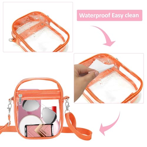 Image of Clear Bag Stadium Approved, Clear Crossbody Purse Bag with Front Pocket for Concerts Sports Events Festivals