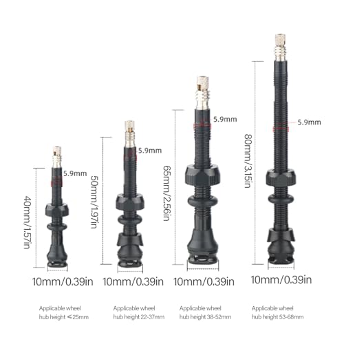 QINGFAN Válvulas de Neumáticos Tubeless de Aleación de Aluminio para Bicicletas miniatura 5