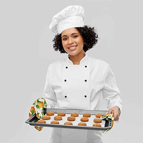 Mxocom OVENMITTA2086 Orange Oven Mitt And Pot Holder With Silicone Summer Fruits Cirtus Blooming White Flowers Foliage Green Leaves Plant Heat Resistant Kitchen thumb #7