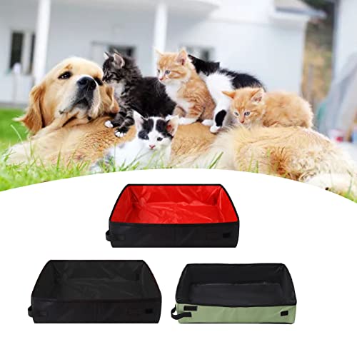 Caixa de Areia Dobrável para Gatos, Bandeja de Areia Dobrável para Gatos Portátil à Prova D'água 50