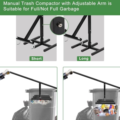 image for Yuxitia Manual Trash Compactor,Compacting Trash Can for Kitchen,Waste 