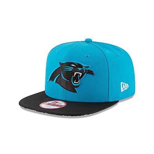New Era Men's NFL 2016 Panthers 9Fifty Sideline Snapback Cap Baby Blue/Black Size