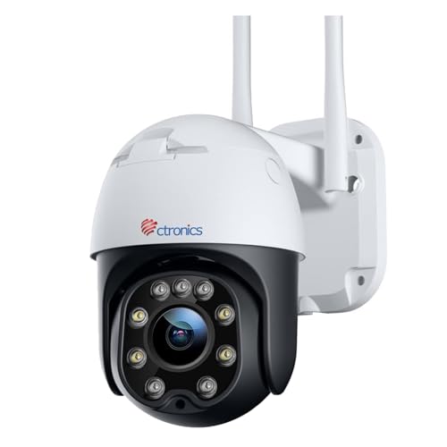 Outdoor Security Camera with Color Night Vision, Ctronics 1080P PTZ Digital Zoom...