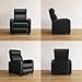 Yaheetech Recliner Chair PU Leather Recliner Sofa Home Theater Seating with Lumbar Support Overstuffed High-Density Sponge Push Back Recliners Armchair for Living Room