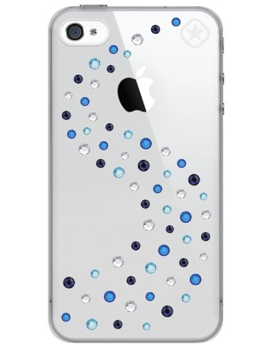 Bling-My-Thing Milky Way Series - Transparent Case for iPhone 4/4S (Blue Mix) BMT-11-00-2-11