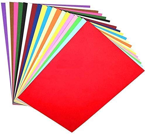 KS 100 Pieces A4 Color Paper (10 Sheets of Each Color) for Art and Craft/Printing Purpose Multi Color Paper Thin Paper 10 Colors Sent at Random