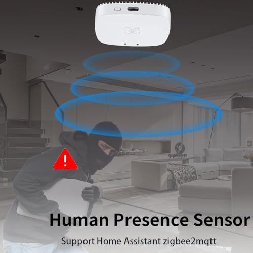 Image of MmWave Human Presence Sensor, Zigbee Millimeter Wave Radar Detection | 24G Radar,Requires TUYA HUB, Supports Home Assistant Zigbee2mqtt