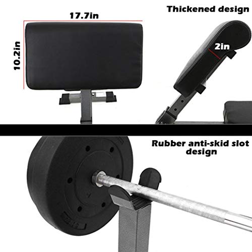 Roman Chair Weight Bench,Max Load 330Lbs Olympic Weight Arm Curl Weight Bench Preacher Curl Isolated Barbell Dumbbell Biceps Station
