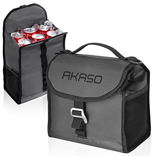Image of AKASO Soft Cooler Bag 24 Cans Portable Insulated Cooler Bags for Men Reusable Leakproof Cooler Bags for Camping Beach Travel Picnic Boating Fishing Outdoor