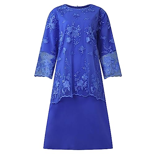 HGps8w 2 Piece Mother of The Bride Dress Suits with Embroidery Lace Cape Elegant Knee Lenght Formal Wedding Guest Dresses4