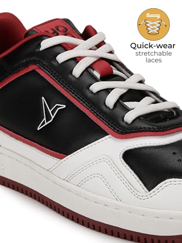 Image of YOHO Colored PU Fashion Sneaker for Men | Comfortable Shoes | Cushioned Insole | Quick-wear Elastic Laces | Lightweight | Dynamic Feet Support | Fashionable | Stylish | Modern