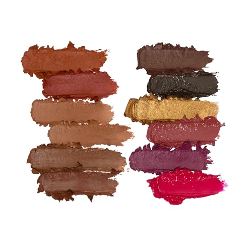 Image of Revolution Everything Base Face Icon Complexion Palette, Multi-Use, Dark | Cream Contour, Concealer, Corrector, Highlighter & Blush Kit, Vegan & Cruelty-Free
