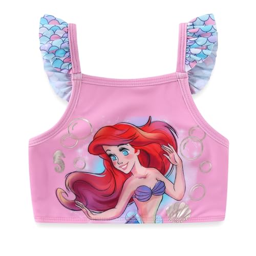 Disney Little Mermaid Minnie Mouse Girls UPF 50+ Bathing Suit Tankini and Bikini Bottom Swimsuit Set for Toddler and Big Kids2