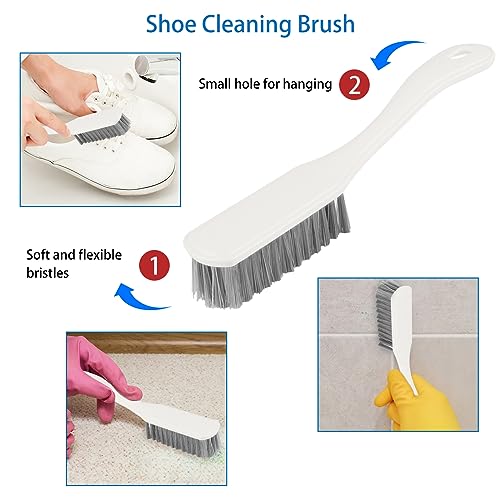 6 Pack Multipurpose Household Cleaning Set, Deep Cleaning Brush Set with Grips - Dish, Scrub, Bottle, Shoe, Groove Gap, Keyboard Brush for Kitchen, Bathroom (B) - Image 5